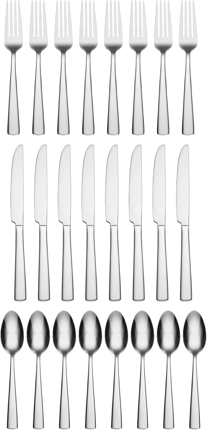Oneida Chefs Table Dining 24-Piece Silverware Set for 8, Flatware