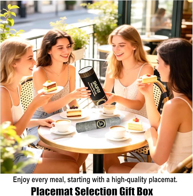 Faux Leather Placemats Set of 4, 11.8"x17.7", Beige | Reversible Table Mats, Waterproof, Stain & Heat Resistant, Easy Clean for Dining, Gatherings, Outdoor