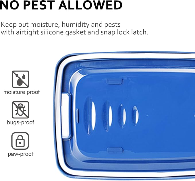 EIwichen Dog and Cat Food Storage Container with Scoop - 5-10 Lbs Pet Food Container with Airtight Lid, Dry Food Bin BPA Free, Kibble Container, for Pet, Cat, Dog, Bird Seed, e