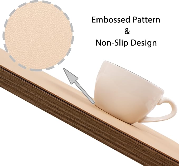 Wipeable Placemats Leather Table Mats Waterproof Heat-Resistant Easy to Clean for Dining Table Set Kitchen Table (2, Buff)