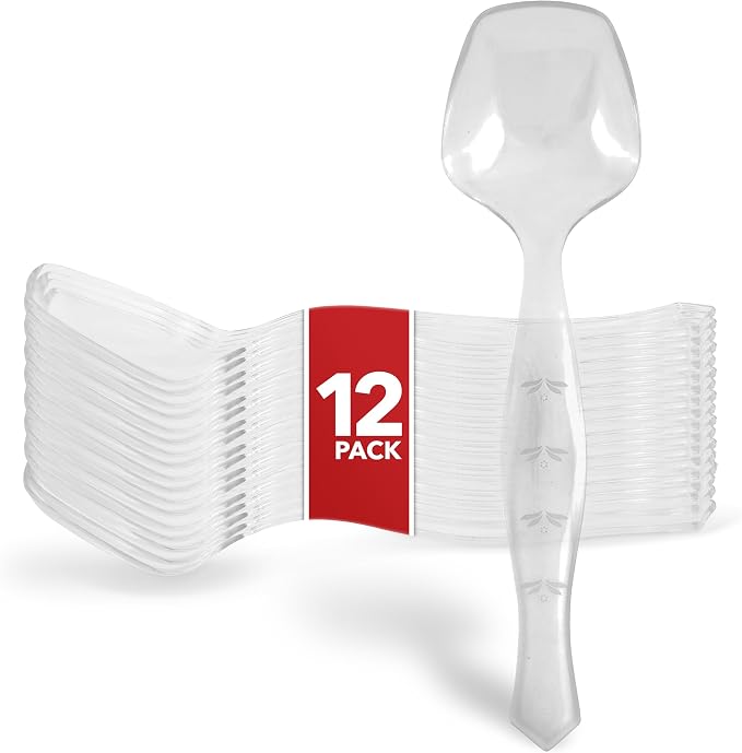 12 Count Clear Plastic Utensils for Catering, Weddings, Holidays, Buffet and Party Use | Utensils for Catering, Weddings, Holidays, Buffet and Party Use