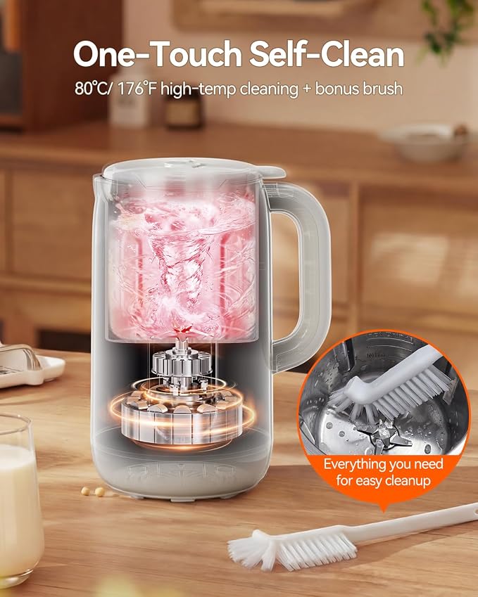 IAGREEA 10-in-1 Nut Milk Maker Machine, 42oz Soy Milk Blender | Large Capacity, No Soak/12H Delay/2H Keep Warm for Homemade Almond/Oat, Juice, Plant-Based & Dairy Free for Family & Party