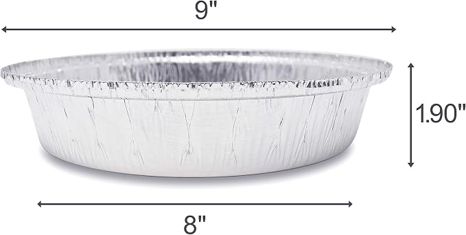 Fig & Leaf (270 Pack) Premium 9-Inch Round Foil Pans with Plastic Dome Lids l Heavy Duty l Disposable Aluminum Tin for Roasting, Baking, Cake or Cooking