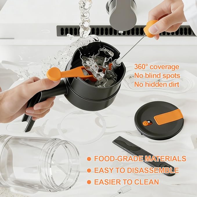 650ml/22oz Oil Sprayer for Cooking, 2 in 1 Glass Olive Oil Sprayer, Food Grade Premium Spray Bottle for Salad, Frying, BBQ 2026 Upgrade (Dark Gray)
