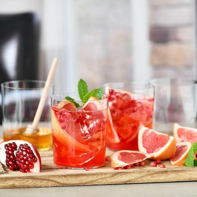 KROSNO Drinking Glasses Set of 6, 16.9 oz, Mixology Collection | Cider Tumbler, Lead-Free Glassware set for Water, Juice & Cocktails, Beer, Dishwasher Safe