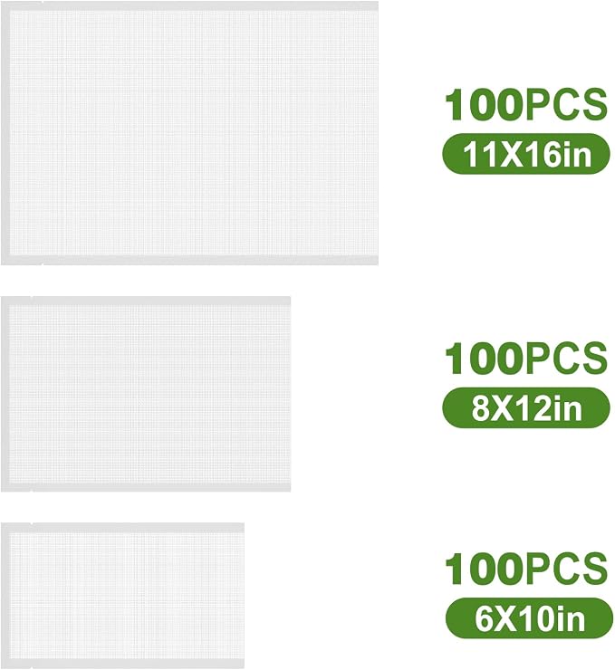 Vacuum Sealer Bags for Food Storage, 300pcs Precut Pint, Quart & Gallon | 3Mil Embossed BPA-Free Puncture-Resistant Bags, Universal Fit for Sous Vide, Meal Prep, Freezer Storage & Food Preservation