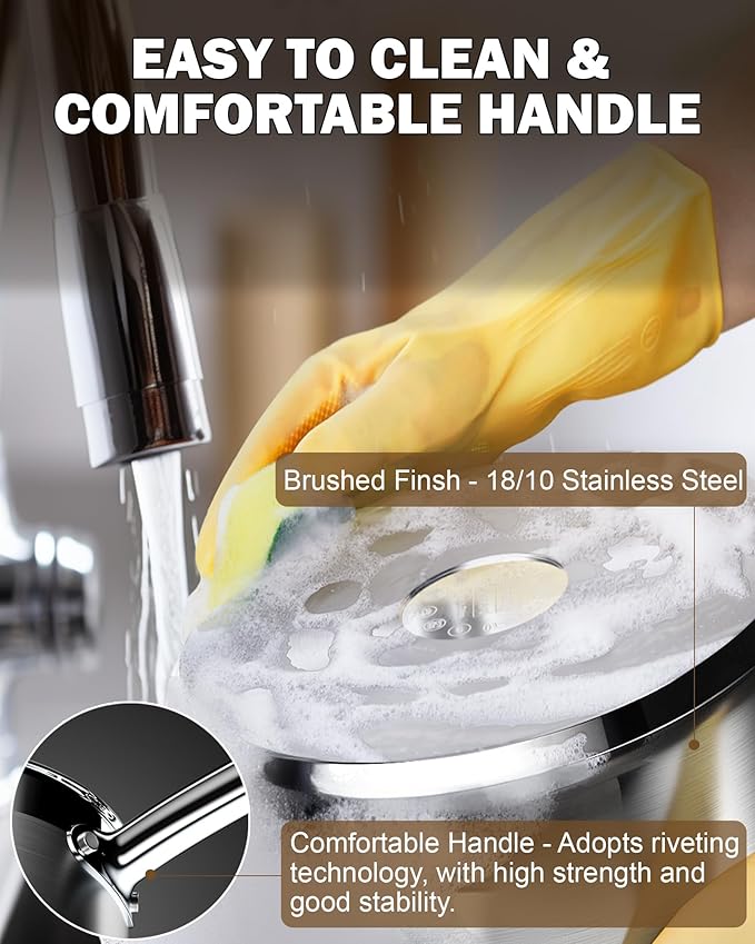 Cooks Standard Professional 2 Quart Stainless Steel Saucepan with Lid, Small Kitchen Sauce Pot, Multi-Purpose Sauce Pan, Milk Chocolate Cooking Pan, Dishwasher & Oven Safe, Induction Compatible
