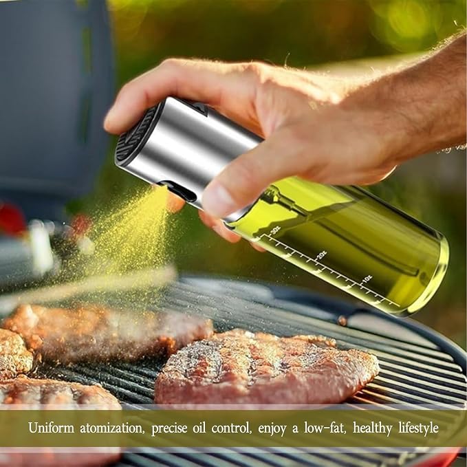 2 Pcs Oil Sprayer For Cooking,Olive Oil Sprayer | Light-Proof 100ml Food Oil Dispenser For Kitchen,For Kitchen Gadgets, Air Fryer,Salad, Frying,Bbq