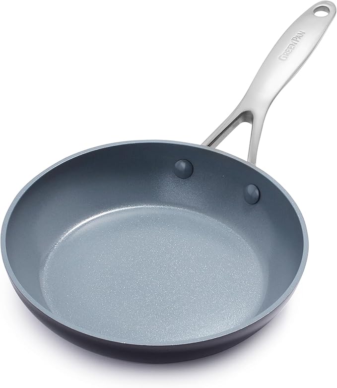GreenPan Valencia Pro 8" Ceramic Nonstick Frying Pan Skillet, Hard Anodized | PFAS-Free Nonstick, Induction Ready, Compatible with all Stovetops, Eggs & Omelets, Dishwasher Safe, Oven Safe up to 600F