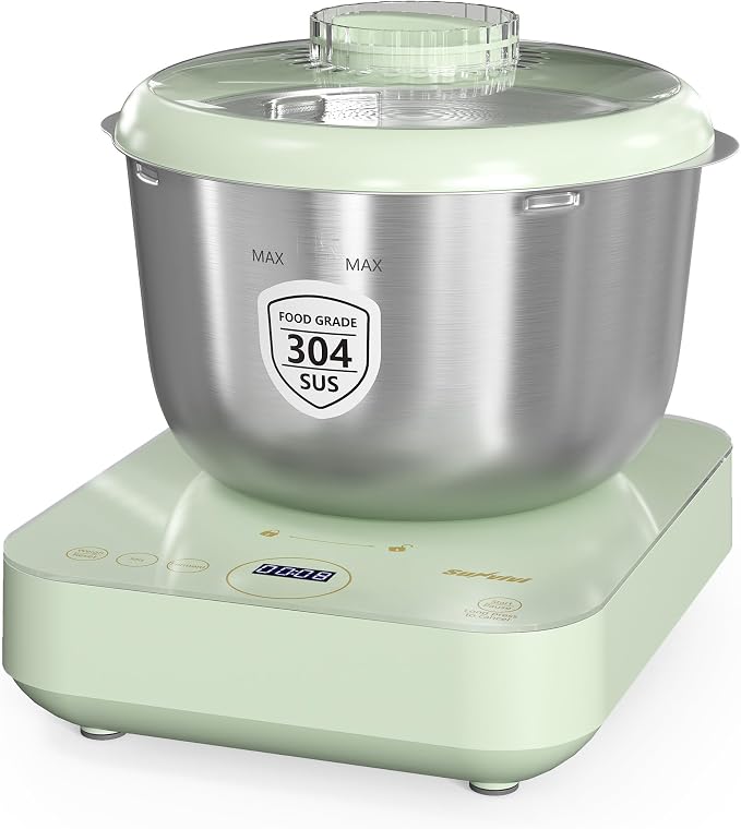 Sunvivi 5.2QT Electric Dough Maker with Ferment Function | Dough Mixer with Weighing Function, Household Bread Maker Flour Kneading Machine with Stainless Steel Bowl, Touch Panel