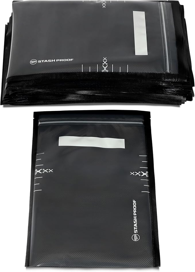 Vacuum Seal Zipper Bags 8" x 12" (100 Count) 5.5 Mil (Black & Clear) Precut BPA Free Resealable Heavy-Duty Commercial Grade Food Sealer Bags for Food Saver,Sous Vide, Meal Prep, Freezer Storage
