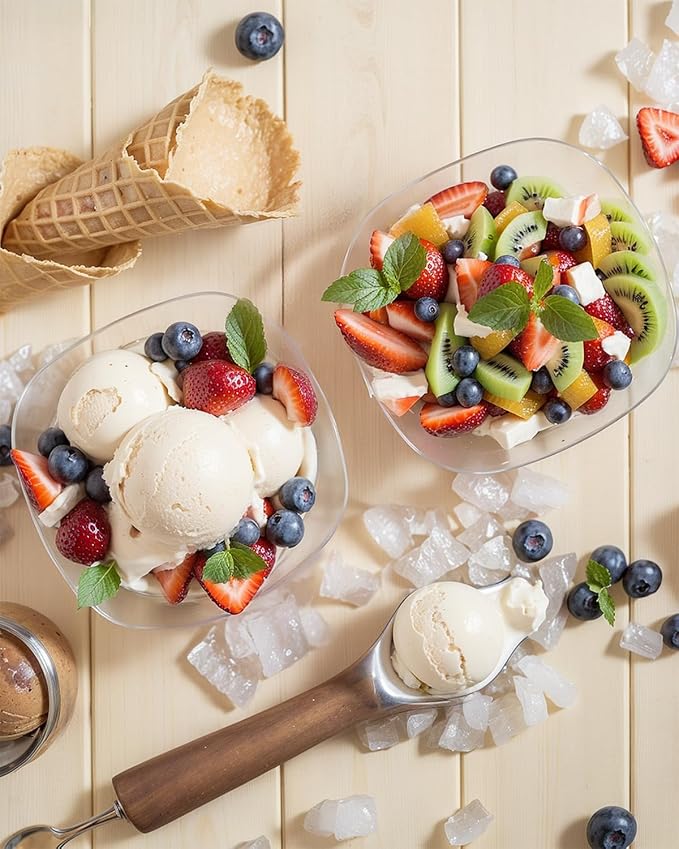 bUCLA 50Pack Clear Plastic Serving Bowls - 16oz Disposable Serving Bowls for Party Dessert/Ice Cream/Salsa/Snack