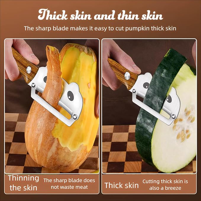 Vegetable Peeler Anti-slip Handle stainless steel for Potato Apple | Multifunctional Peeler,Sharp Stainless Blade,Anti-slip Handle,Zero Snag,Apple Pumpkin Peelers for Kitchen,Dishwasher Safe