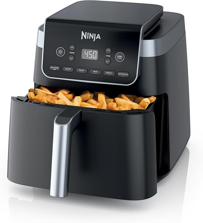 Ninja (Refurbished) Air Fryer Pro XL 6-in-1 with 6.5 QT Capacity, Max Crisp, Air Fry, Air Roast, Bake, Reheat, Dehydrate, Max Crisp Technology with 450F, Nonstick Basket & Crisper Plate (Renewed)
