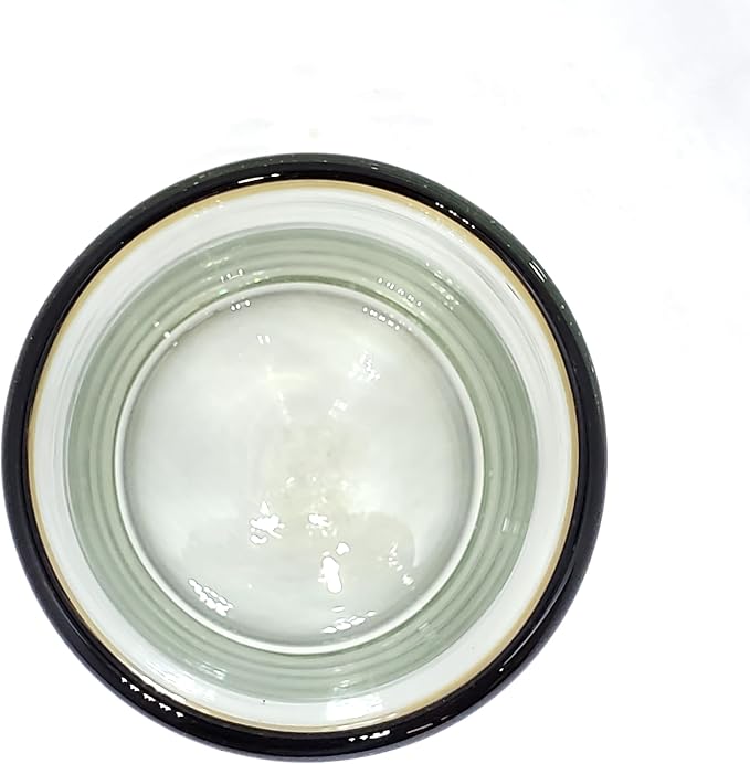 Amber Rim 10 oz Tumblers (set of 6), Recycled Glass, Lead-free, Toxin-Free (Tumbler)