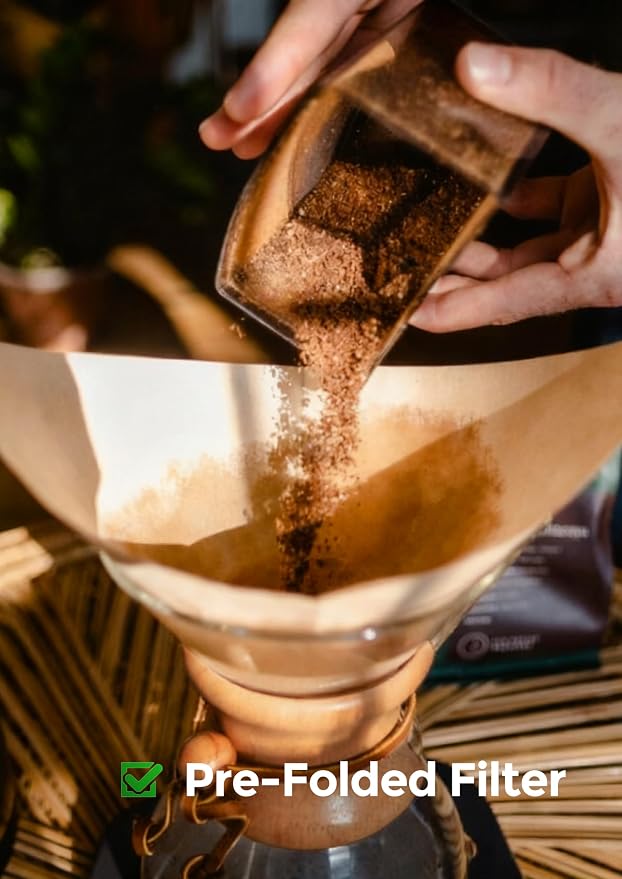 AGOGO Pour Over Coffee Maker Set, 34oz Classic Style, 50 Paper Filters | Barista kit for home kitchen, Cafe, Camping & Office; 20oz-40oz Classic, Slim, Diamond styles; Includes brush & towel.