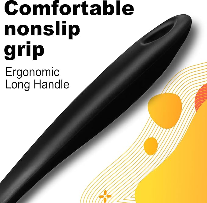Heat Resistant Silicone Cooking Spatula and Spoon Set | BPA Free, For Nonstick Cookware, Large Cooking Utensils, For Serving, Mixing, Scraping, Dishwasher Safe