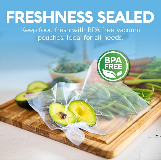 Avid Armor Chamber Vacuum Sealer Bags – Heavy Duty, BPA-Free, Pre-Cut Chamber Vacuum Bags for Food Preservation, Freezer Storage, Sous Vide and more, 250/Pack (6x10) – Multi-Use Vacuum Bags