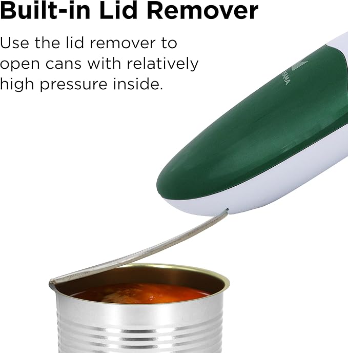 Kitchen Mama Auto 2.0 Electric Can Opener, Alpine Green | Refined Blade, Automatic Hands Free, Smooth Edge, Food-Safe, Battery Operated