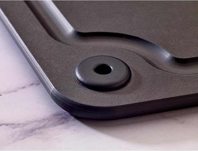 Mercer Culinary Composite Cutting Board-17 1/4" X 11 3/4", with Non Slip Feet and Juice Groove, Black