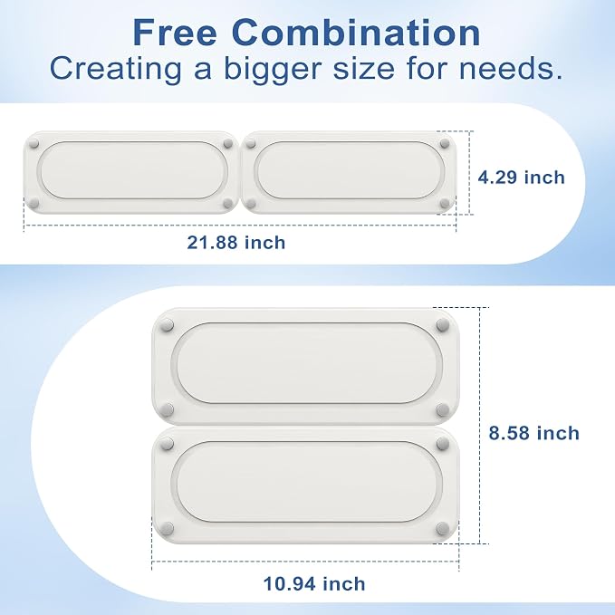 2-Pack Large Size Water Absorbing Stone Sink Caddy, Coaster | Instant dry stone tray and stone sink organizer with rust-free feet on rubber pads, free from scratches.