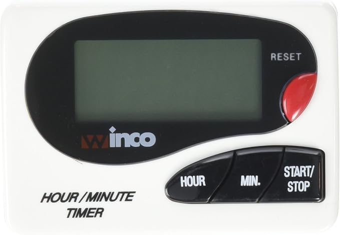 Winco Clear Digital Timer LCD Display | Digital timing precision, 20-hour range, Quick stopper function, Restaurant service