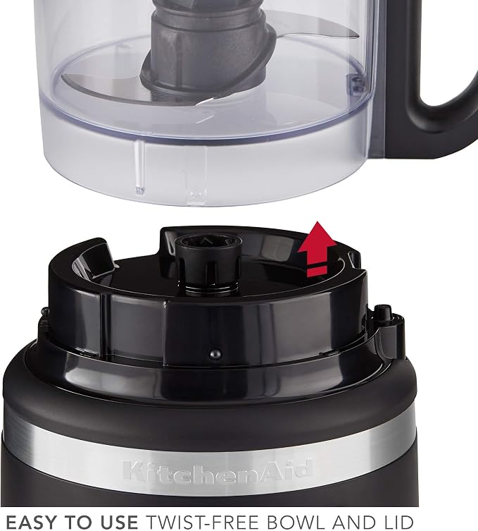 KitchenAid KFP0718BM Food Processor, 7 Cup, Black Matte (Renewed)