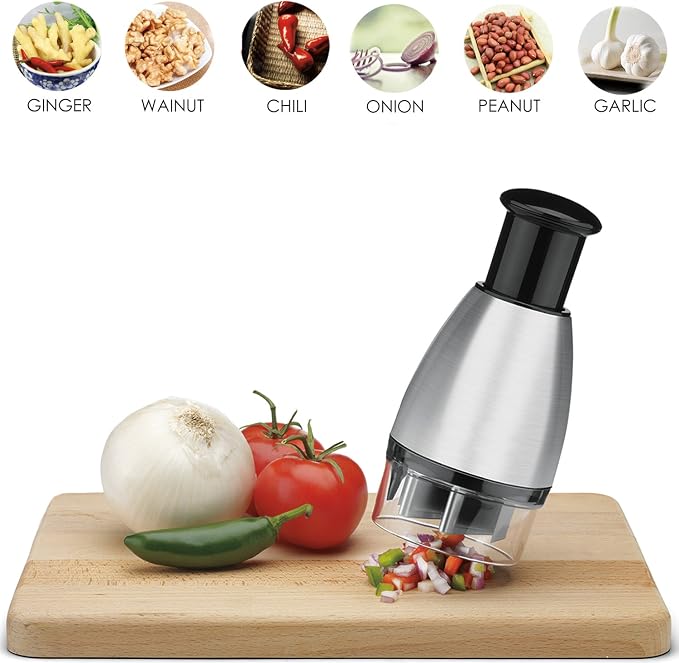 Best Utensils Premium Stainless Steel Chopper And Dicer Chop Veggies Herbs And Nuts With Ease Black