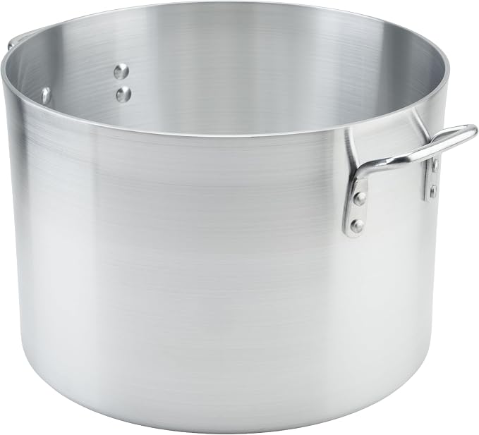 Winco 26 qt Elemental Aluminum Sauce Pot | Great for Sauces, Soups, Stocks and Batch Cooking