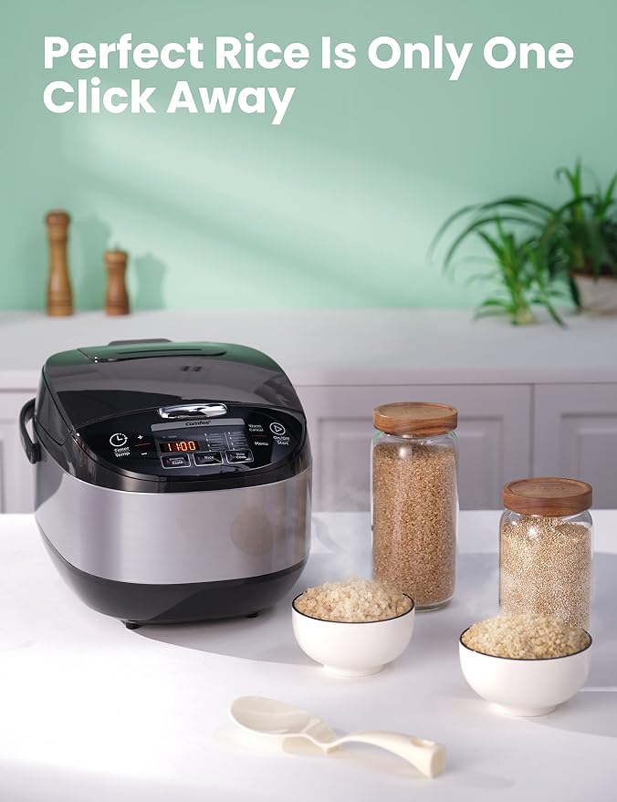 COMFEE' Japanese Style Rice Cooker with Fuzzy Logic, 10-Cups Uncooked Rice