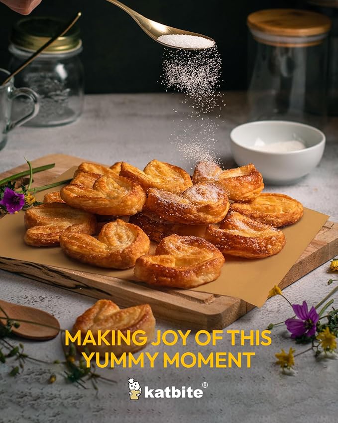 Katbite 265 Pcs Parchment Paper Baking Sheets, 10x15 Inch, Heavy Duty | Unbleached precut oil proof paper, ideal for steaming, cooking, baking bread and cakes, and wrapping food