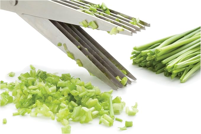 5-Blade Herb Scissors and Kitchen Shears, Cat Cora Approved, Stainless Steel Blades