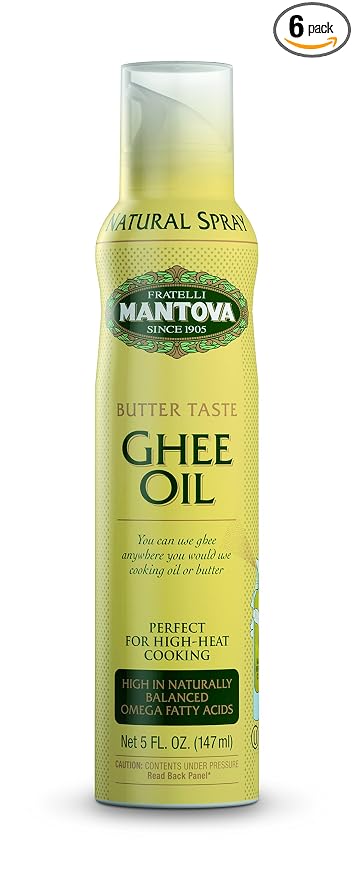 Mantova Spray Ghee Butter, Original, 5 Fl Oz (Pack of 6)