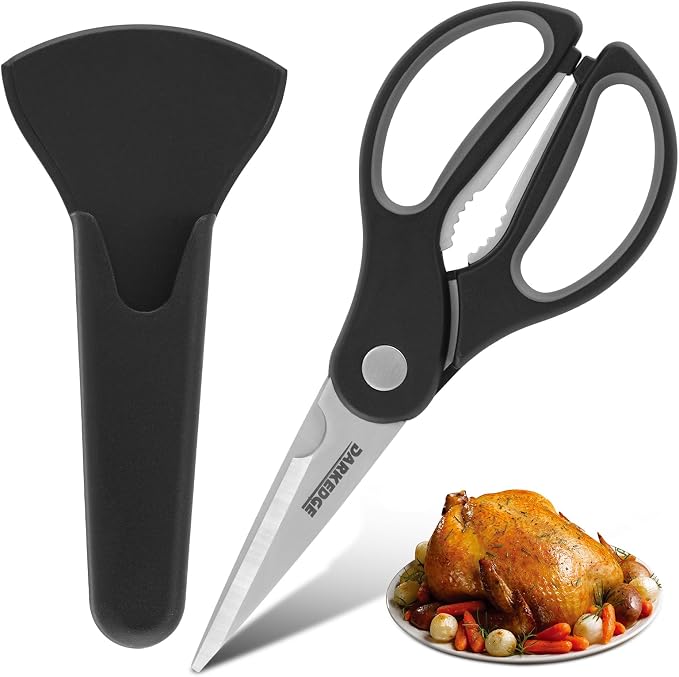 Kitchen Shears with Magnetic Holder Heavy Duty Magnetic Scissors for Fridge | Kitchen Scissors Magnet Sheath Set, Magnetic Holder, Magnet Protector, Strong Magnetic Protective Cover for Kitchen Shears