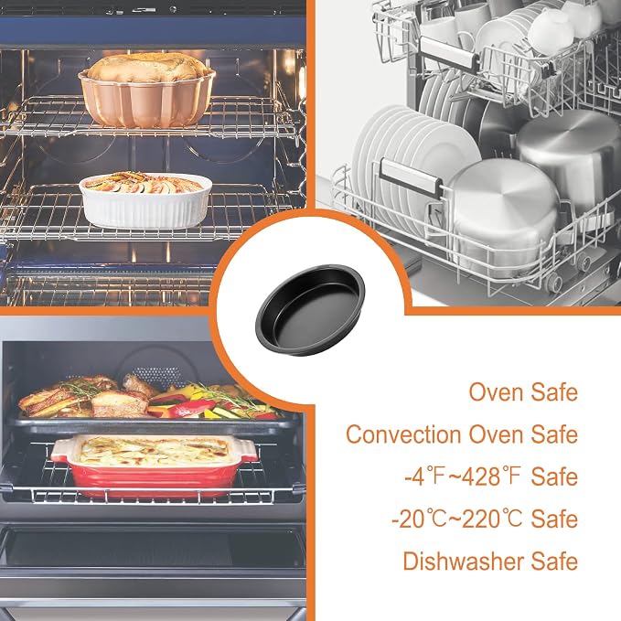 CHEFMADE Round Cake Pan, Nonstick 8 Inch Cake Pan for Baking, Set of 2