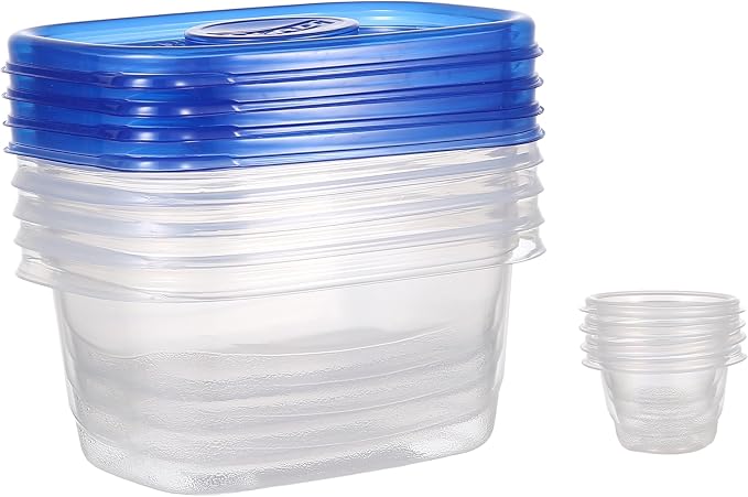 Glad GladWare To-Go Medium Rectangle Snack Containers, 24 Oz, 4 Count, 6-Pk | BPA-free plastic, tight seal, microwave and dishwasher safe, meal prep and lunches