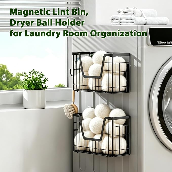 Magnetic Shelf for Fridge, Fruit Basket Magnet Shelves with 2 Hooks | Potato and Onion Storage Bins, Black Magnetic Organizer Side of Fridge Storage, Magnetic Spice Rack for Refrigerator Kitchen
