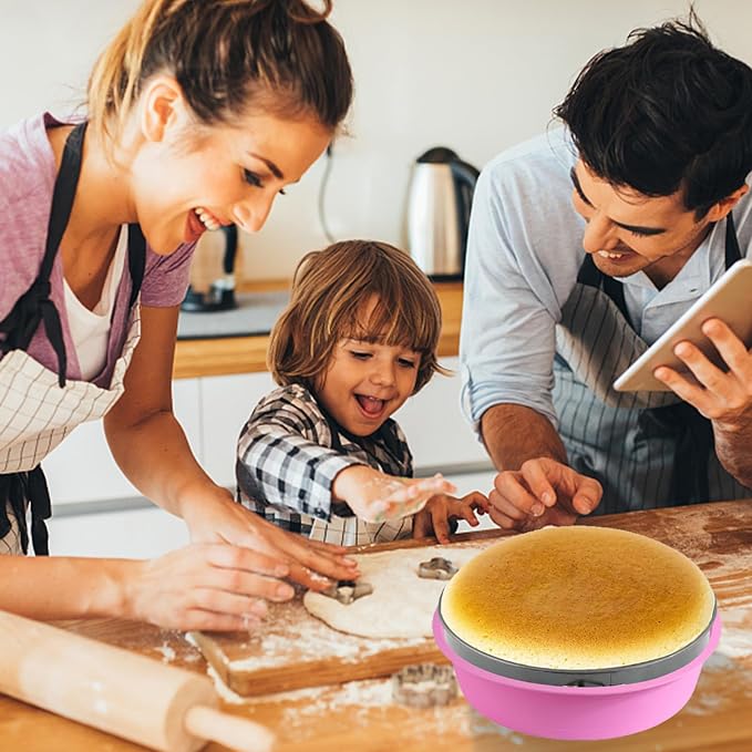 4Pcs Cheesecake Water Bath Pan, Cheesecake Pan Protector Silicone Springform Pan Protector with Cake Release Spatula for 9,9.5,7,8 Inch Round Springform Cake Baking Accessories