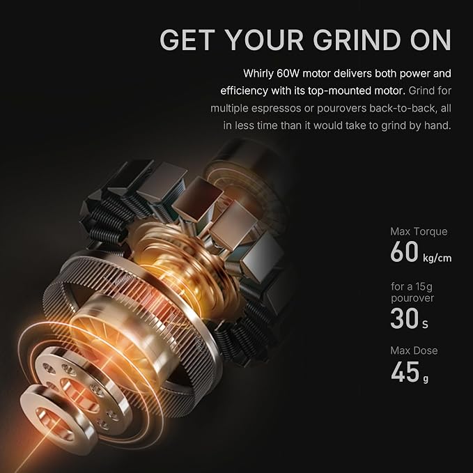 TIMEMORE Burr Coffee Grinder, Portable Electric Grinder with Metal Body, 30 Precise Settings for Espresso to French Press, Low Noise Design, Auto Stop & Clog Protection for Home & Outdoor Use (Black)