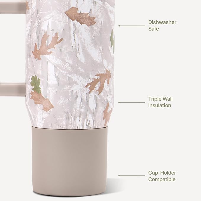 HydroJug Coffee Traveler 20oz Ceramic-Lined Mug with Handle, Camo