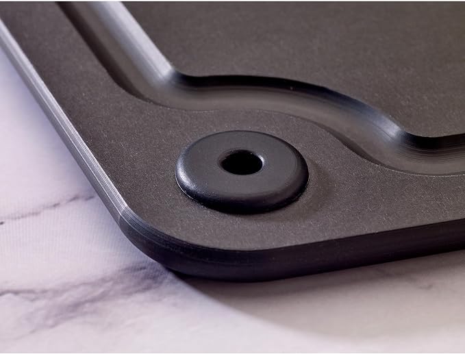 Mercer Culinary Composite Cutting Board-11 3/4" X 9 1/4", with Non Slip Feet and Juice Groove - Black