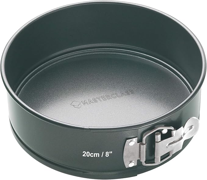 Kitchen Craft Master Class Non-Stick 20cm/8" Springform Round Cake Pan Tin KCMCHB19 | Spring-loaded mechanism ensures effortless bakes release, with reliable everyday performance for commercial kitchens.