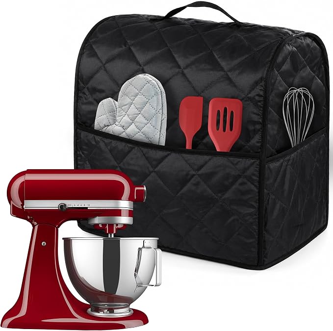 Stand Mixer Cover 4.5 quart Bread Maker Protective Cover with Pockets for Kitchen Appliance Not Easy to Fade, Not Easy To Pilling Washable & Durable