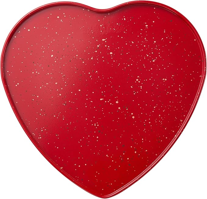 casaWare Heart Springform 10-Inch Pan, Ceramic Coated NonStick Red Granite