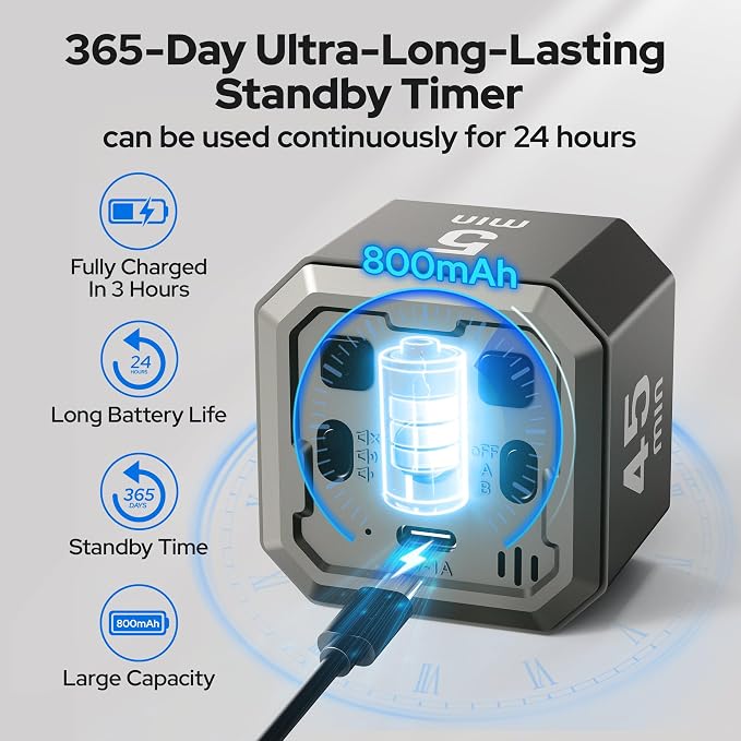 Kitchen Timer Visual Timer for Kids Color Display Gravity Sensor Cube | Digital Pomodoro Timer with Loud Alarm, Magnetic Back, Easy Use for Cooking, Classroom, Study & Productivity