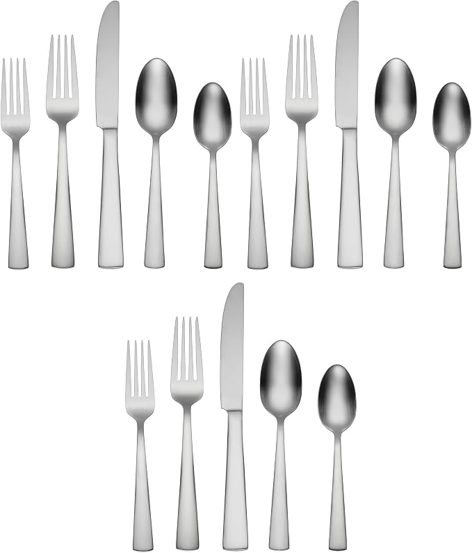 Oneida H290020AL20 Satin Nocha 20 Piece Everyday Flatware Set, Service For 4 (Pack of 3)