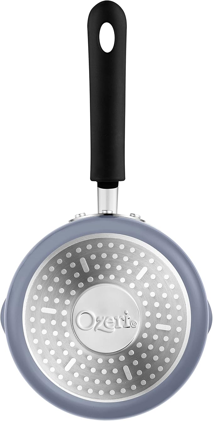 The All-In-One Stone Saucepan and Cooking Pot By Ozeri | Utilizes A Stone-derived Coating From Germany That Is 100% Free of APEO, GenX, PFBS, PFOS, PFOA, NMP and NEP