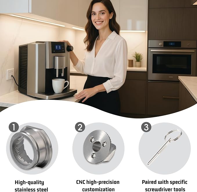 Conical Burr Grinder Set Replacement for JURA Coffee Machines – Compatible with G2, G3, E6, E8, E4, ENA4, ENA8, S8, X10, Z10, J6 Models – High-Precision Grinding for Optimal Aroma and Consistency