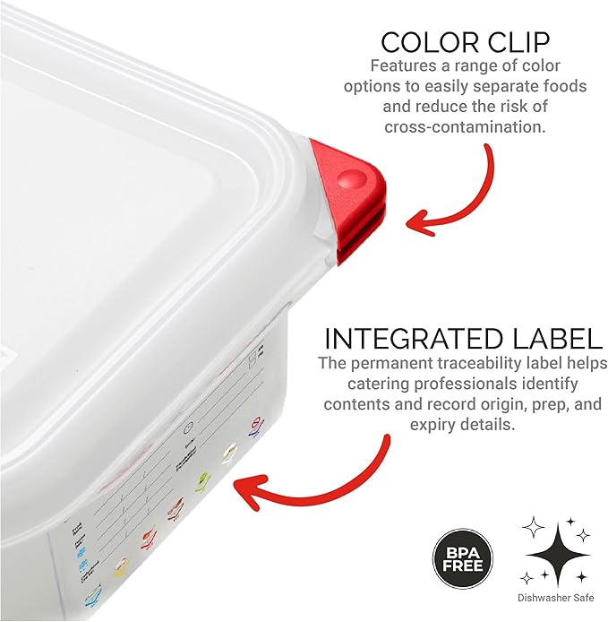 Araven Airtight Container, Food Pan with Lid for Storage in Kitchen and Restaurant, Full Size 4" Deep, 1 Count, Clear
