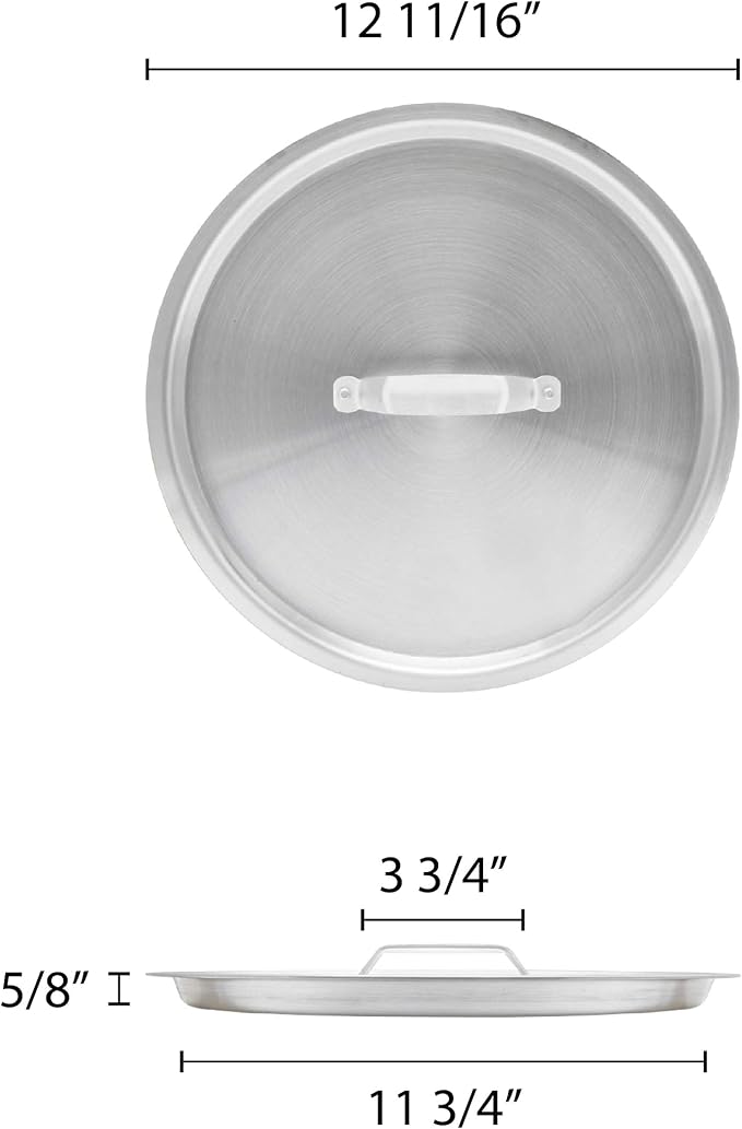 Thunder Group Aluminum Stock Pot Lid, 20 Quart, Silver